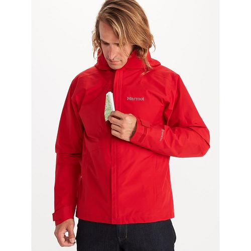 Marmot Minimalist Rain Jacket For Mens Red Yellow AEY754638